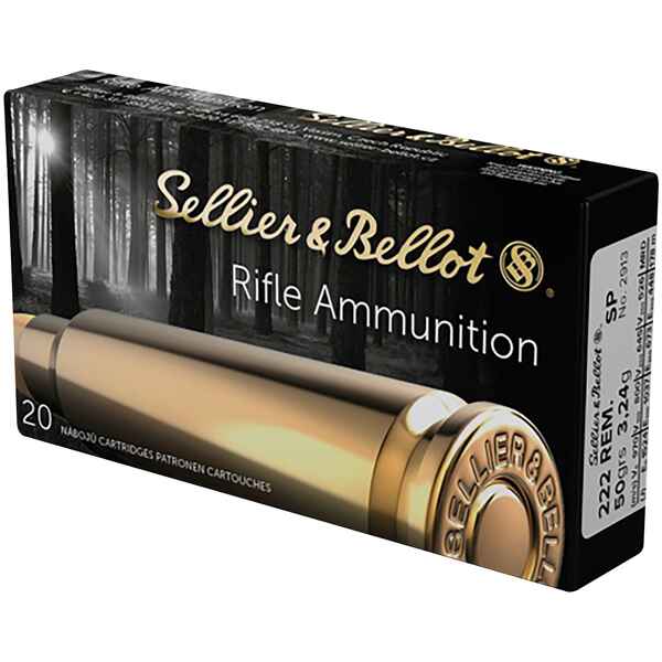 S&B .222 Rem.TM 3,24g/50grs S&B .222 Rem.TM 3,24g/50grs